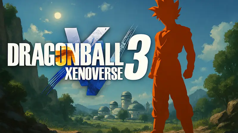 Логотип Dragon Ball XenoVerse 3, иллюстрация Гоку в стиле игры, анонс новой части