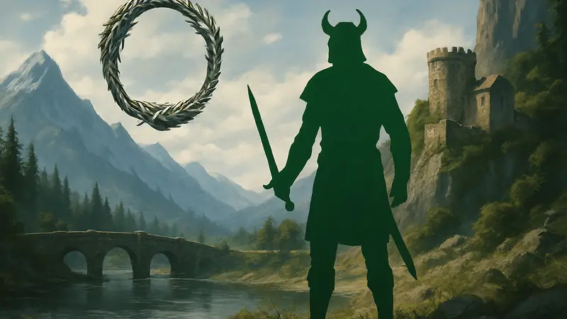 The Elder Scrolls 6: концепт-арт или логотип игры, символизирующий прогресс