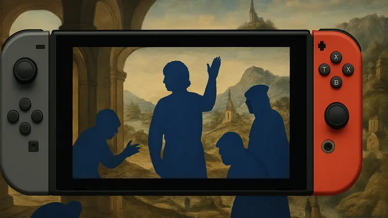 Арт из игры «Триптих Бессмертного Джона» в стиле Ренессанса, Nintendo Switch