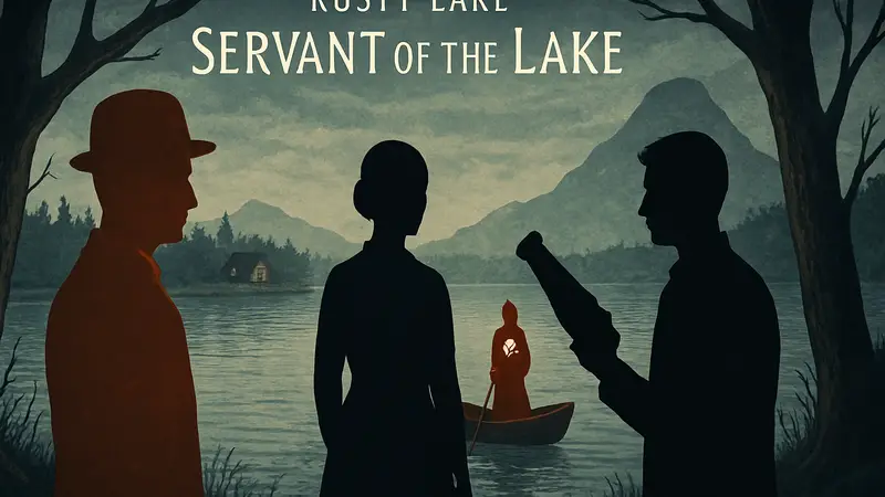 Обложка игры Rusty Lake: Servant of the Lake, персонажи и загадочная атмосфера, мобильная игра