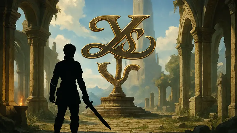 Обложка игры Ys Origin или скриншот геймплея, JRPG, экшен-RPG.