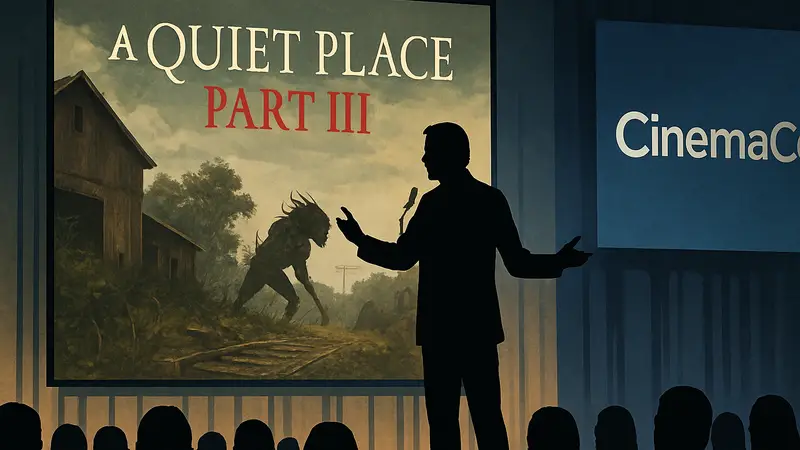 Джон Красински анонсирует фильм «Тихое место 3» на CinemaCon 2026
