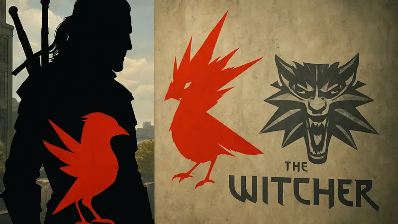 Геральт из The Witcher 3 на фоне логотипа CD Projekt Red, анонс DLC