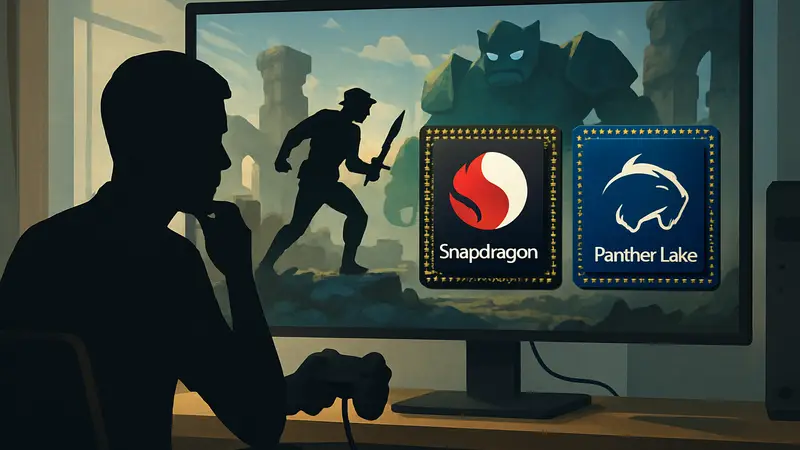 Процессоры Snapdragon X2 и Intel Panther Lake, сравнение производительности чипов в играх.