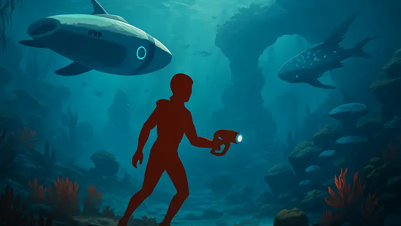 Геймплейные кадры из тизера игры Subnautica 2 с подводными пейзажами