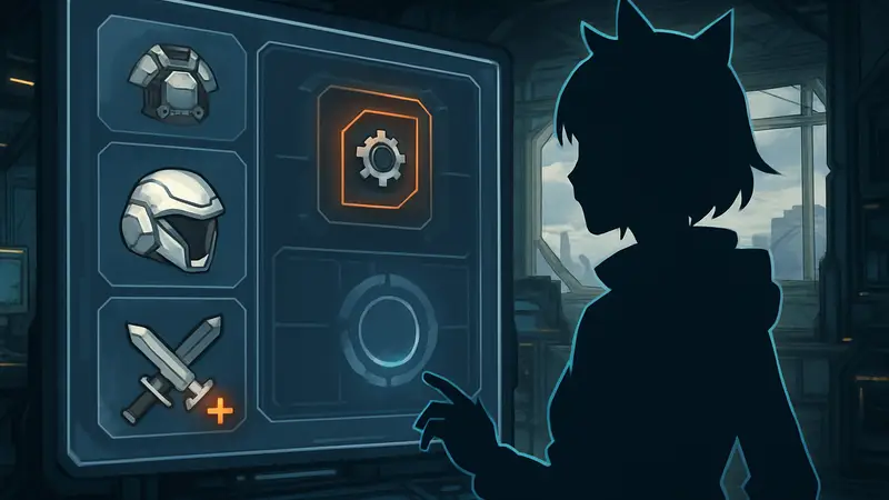 Интерфейс игры Arknights Endfield с элементами снаряжения и системой Artificing