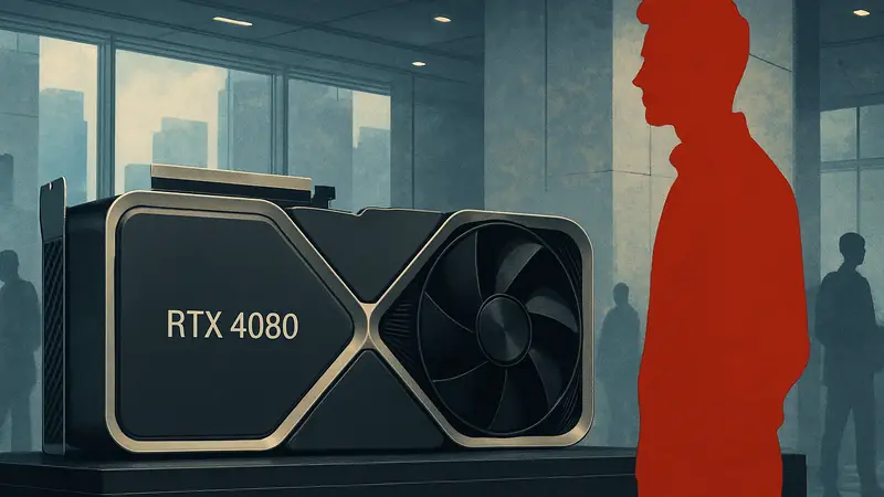 Изображение видеокарты RTX 4080, выпущенной эксклюзивно для китайского рынка. Десктопная видеокарта.