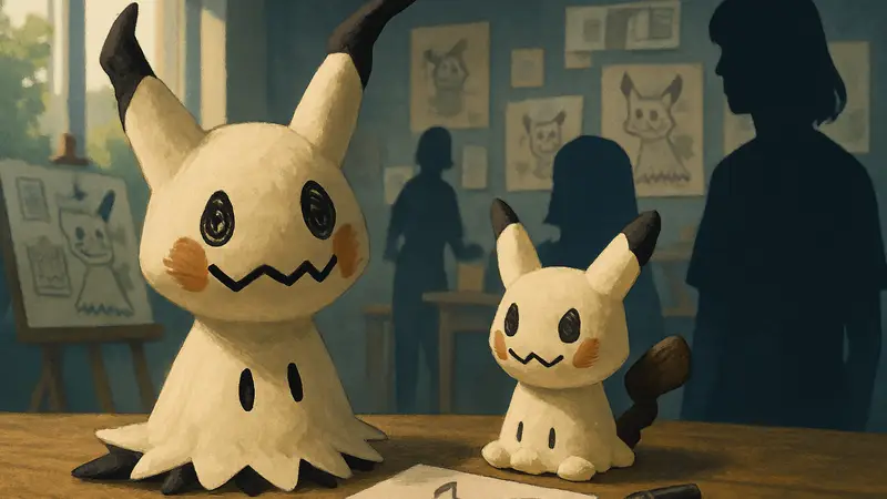 Изображение покемона Мимикю, игрушка Мимикю, фанатское творчество