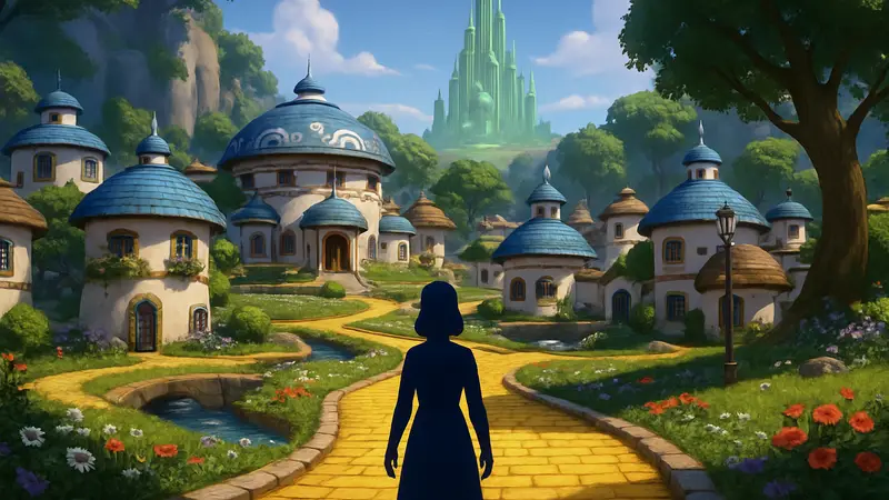 Постройка Страны Жевунов из «Волшебника страны Оз» в игре Disney Dreamlight Valley.