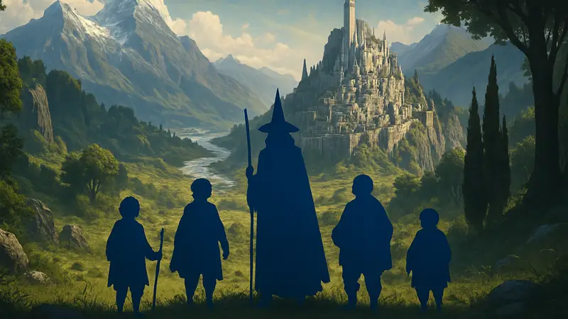 Открытый мир Средиземья из игры по Властелину Колец.