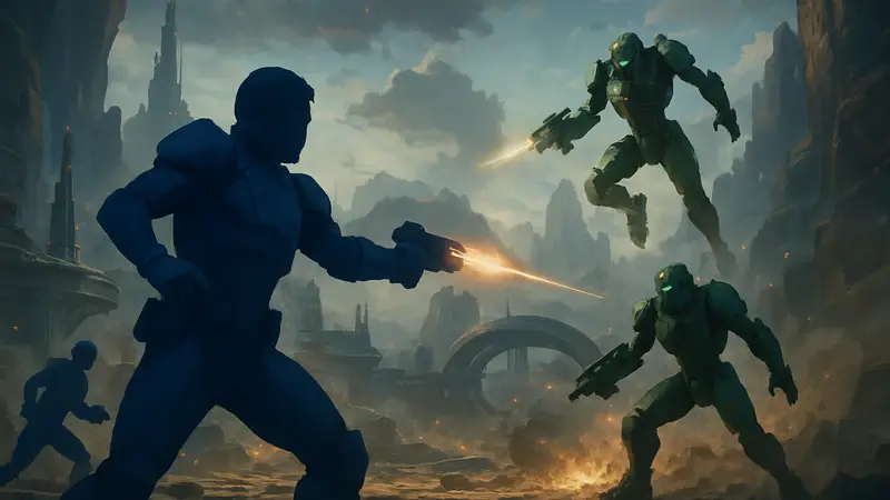 Фрагмент геймплея EXODUS, показывающий динамичные сражения в научно-фантастическом сеттинге.