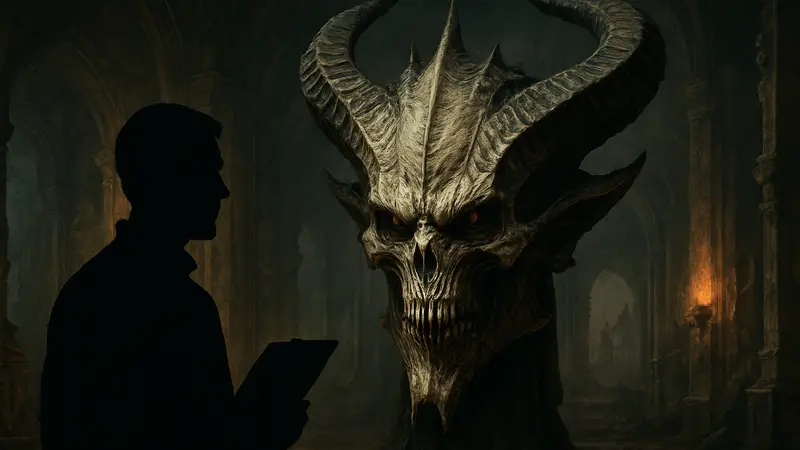 Полноразмерная арт-маска Мефисто из дополнения Diablo IV: Lord of Hatred