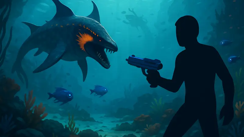 Игровой скриншот Subnautica 2 с подводным миром и существами