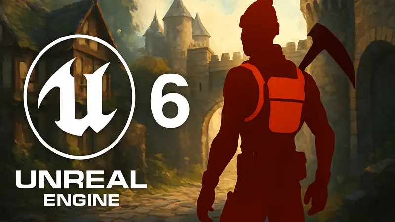 Логотип Unreal Engine 6 и персонаж Fortnite в необычной для него игре.