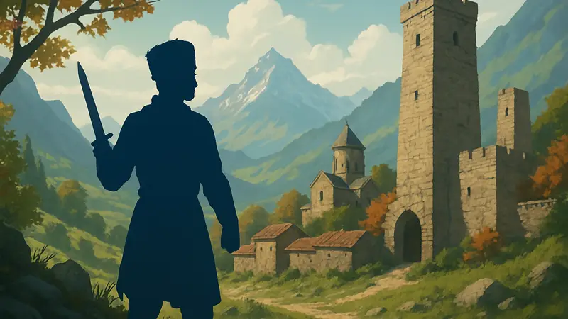 Скриншот или концепт-арт из новой экшен-RPG AMANAT "Legend of the Caucasus"