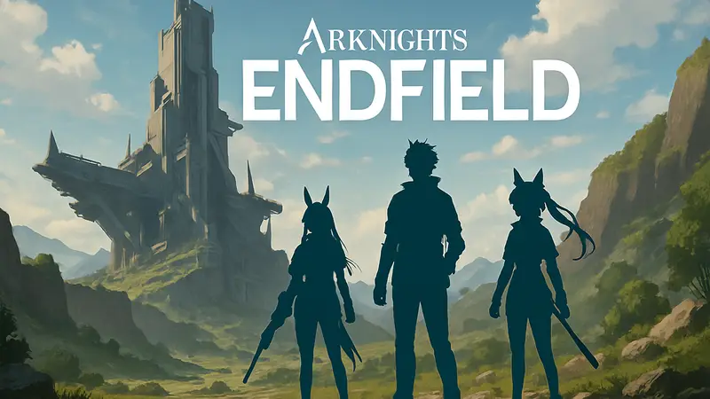 Логотип Arknights: Endfield на фоне игрового мира, анонсирующий обновление 1.1