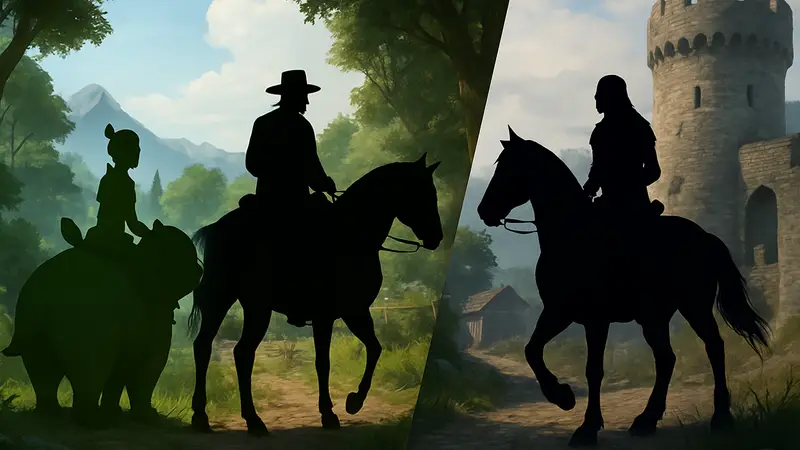 Сравнение маунтов из Kena: Scars of Kosmora, Red Dead Redemption 2 и Ведьмак 3