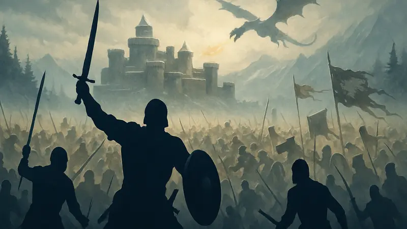 Изображение битвы из мира Game of Thrones, предвосхищающее события «Ветров зимы»