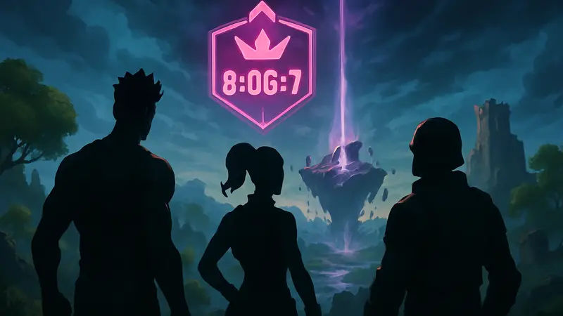 Таймер обратного отсчёта события Showdown в Fortnite перед финальным ивентом сезона.