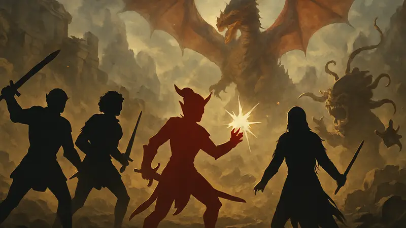 Герои Baldur's Gate 3 в эпической сцене сражения