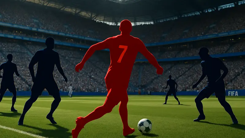 Скриншот из трейлера новой FIFA игры, демонстрирующий футбольный матч или узнаваемых игроков на поле.