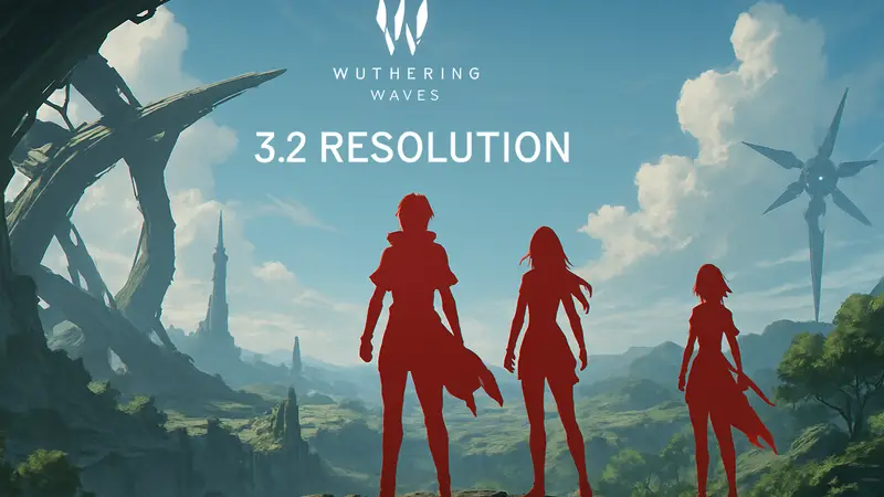 Игровой арт из Wuthering Waves, тизер обновления 3.2 «Resolution» с датой выхода.