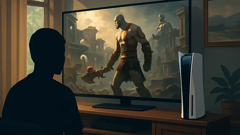 PlayStation 5 с запущенной игрой PlayStation 3 на экране, демонстрирующая возможности эмуляции.