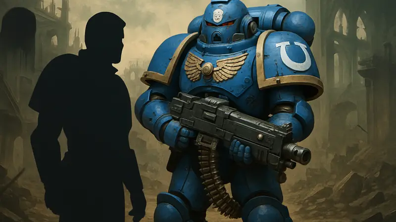 Детализированная фигурка Тяжёлого заступника из Warhammer 40,000: Space Marine 2 от JoyToy.