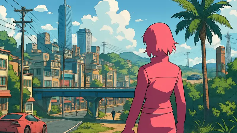 Кадры из игры Neverness to Everness, выполненной в аниме-стиле, с элементами открытого мира