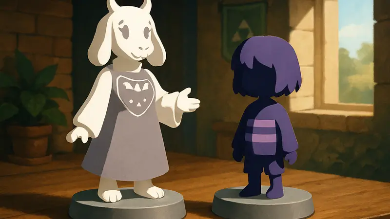 Новые фигурки Amicot персонажей Ториэль и Человека из игры Undertale. Коллекционные фигурки.