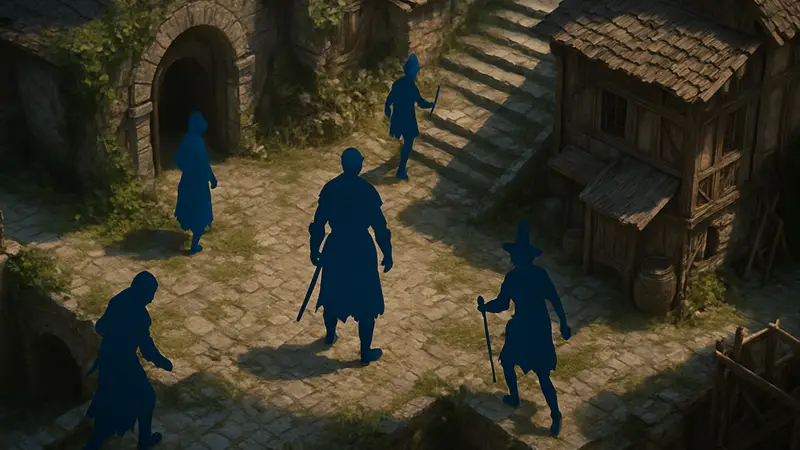 Скриншот Crimson Desert с изометрическим видом камеры, похожим на Baldur's Gate 3.