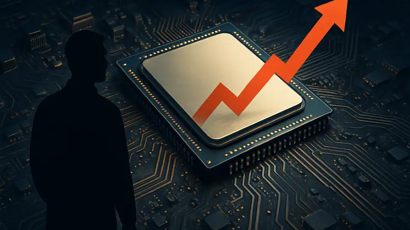 Компьютерный процессор на материнской плате, символизирующий рост цен на CPU.