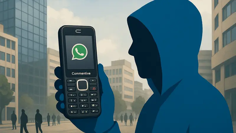 Изображение телефона Commodore, dumbphone без соцсетей с акцентом на приватность.