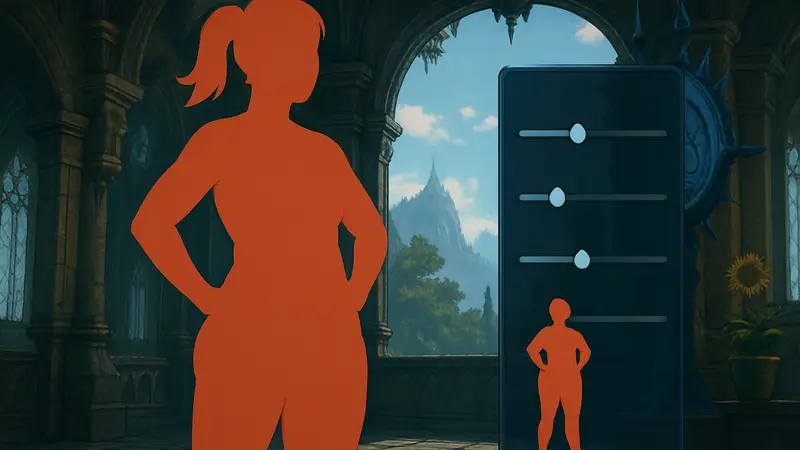 Кастомизация персонажа в Final Fantasy XIV с ползунками