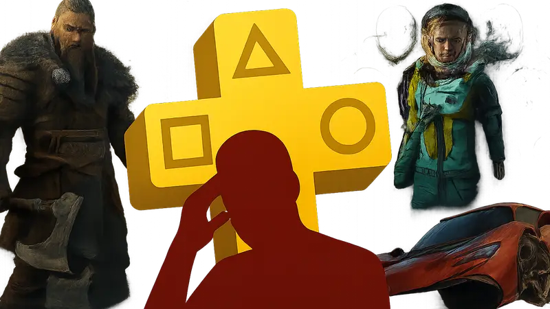 Логотип PlayStation Plus на фоне обложек игр июля 2026 года