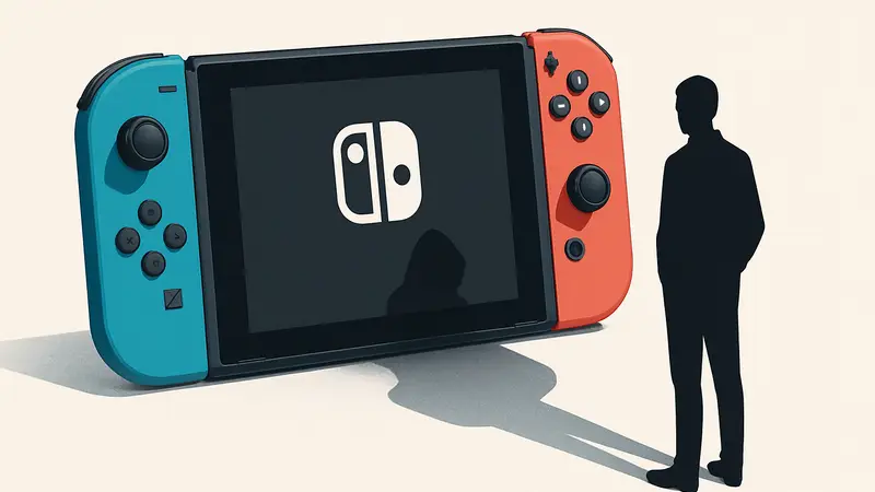 Консоль Nintendo Switch на белом фоне