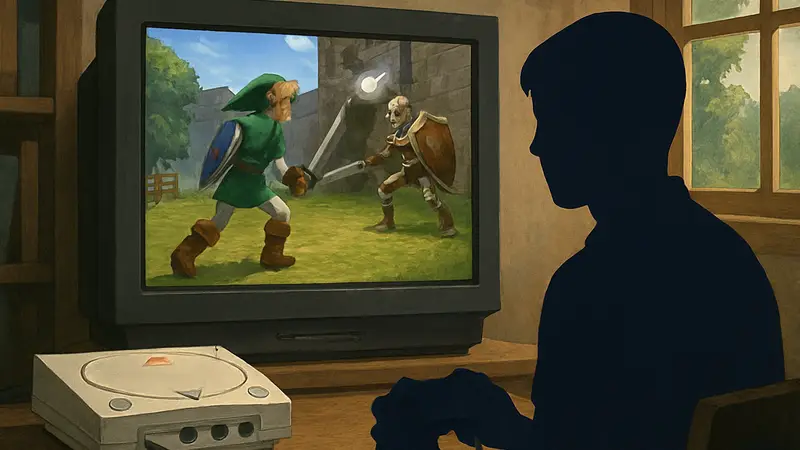 Игровой процесс The Legend of Zelda: Ocarina of Time на консоли Dreamcast