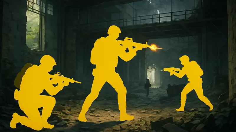 Игроки в экшен-сцене из extraction шутера, символизирующая жанр и его особенности для новичков.