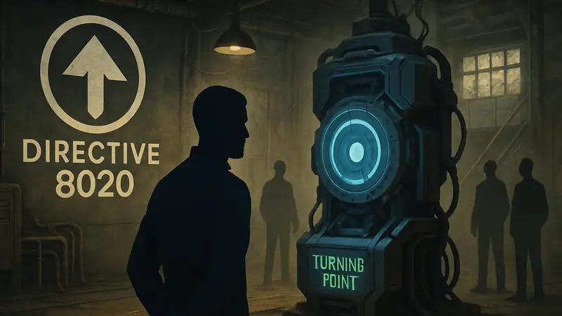Логотип Directive 8020 и изображение системы Turning Point.