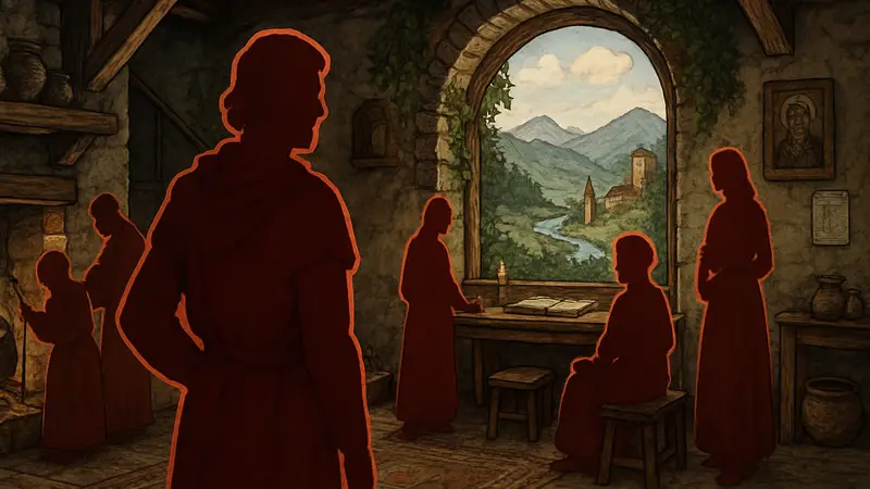 Кадр из новой инди-игры-симулятора на Steam, напоминающей Pentiment.