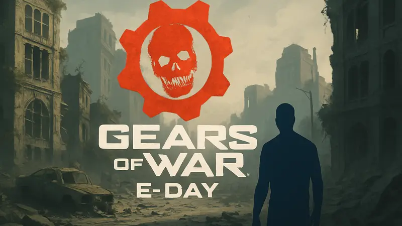 Логотип или концепт-арт Gears of War: E-Day, на фоне затишья вокруг игры