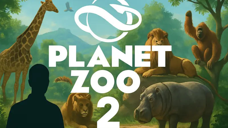 Логотип игры Planet Zoo 2 на фоне животных, тизер скорого анонса