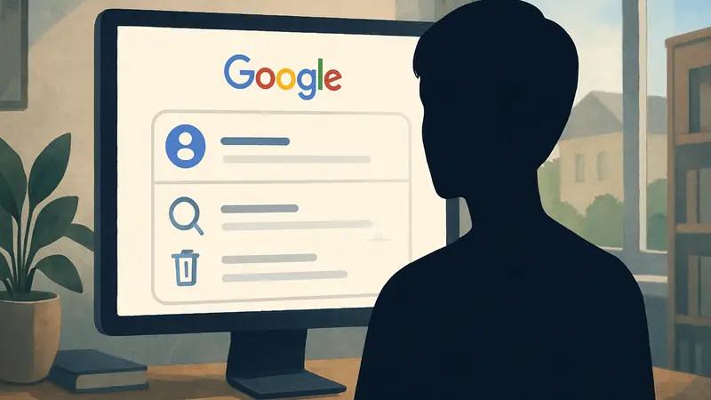 Скриншот страницы Google «Результаты о вас» для управления приватностью.