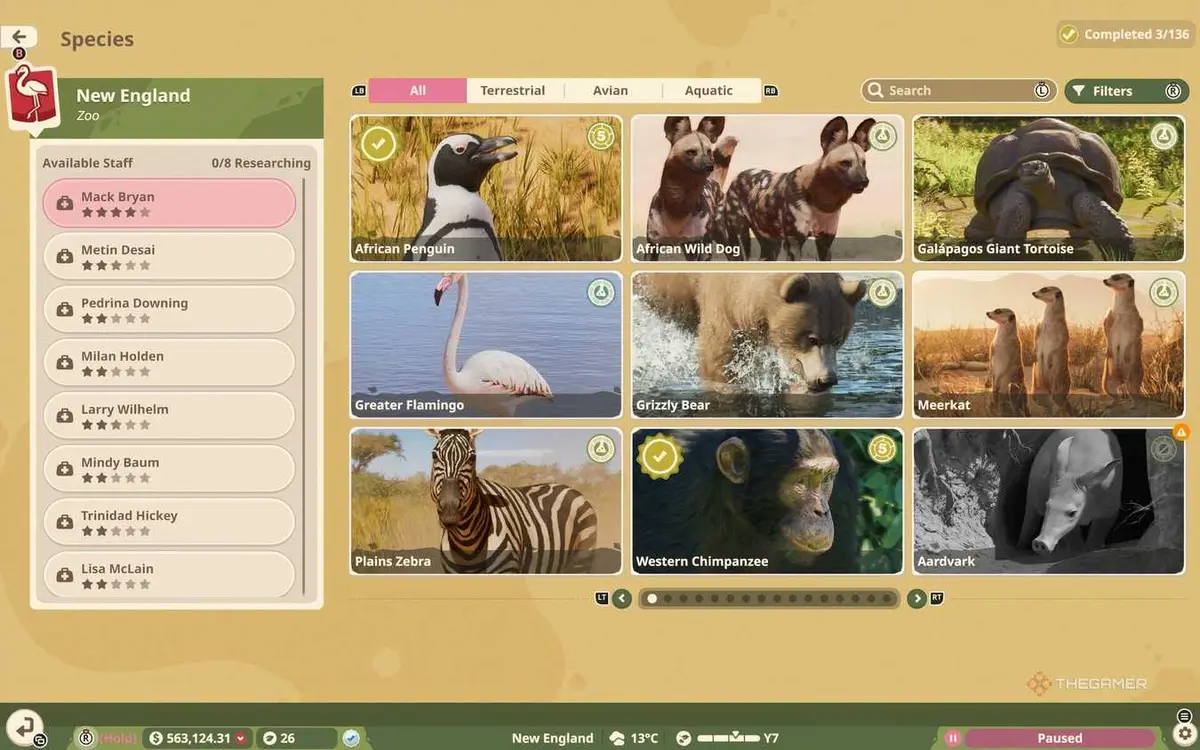 Species Research in Planet Zoo 2
