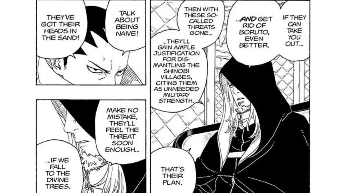 Boruto Two Blue Vortex chapter 38, Shikamaru and Kashin Koji