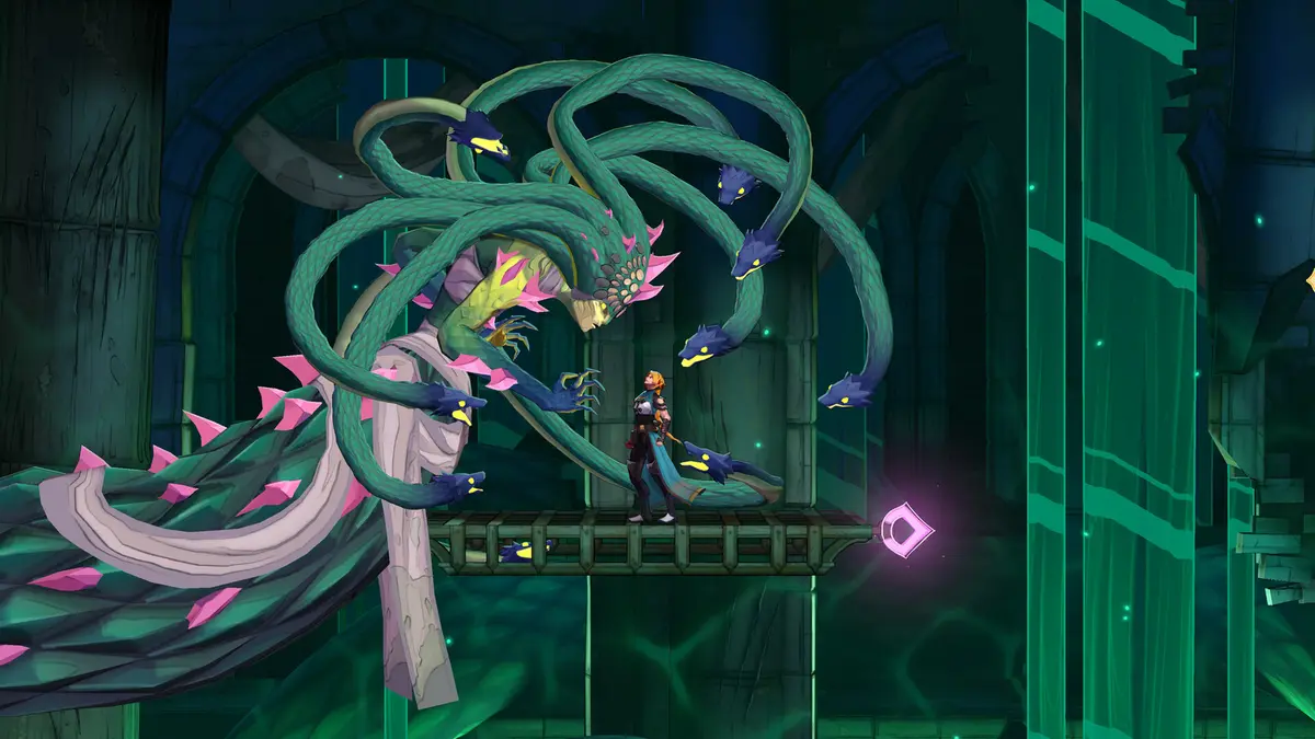Castlevania Belmont's Curse Rose facing Medusa