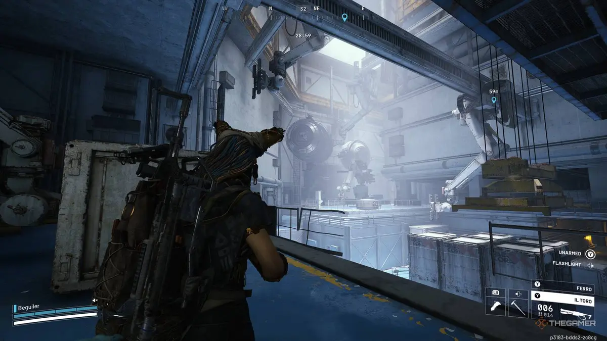 A player looking for Frequency Modulation Boxes in Arc Raiders.