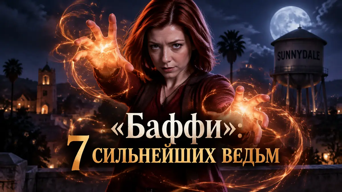Уиллоу Розенберг из сериала «Баффи — истребительница вампиров» творит магию в ночном Саннидейле, постер