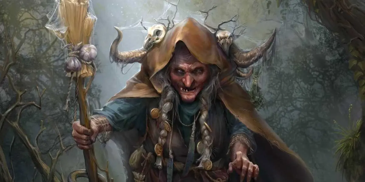 a hag with a broom in dungeons and dragons