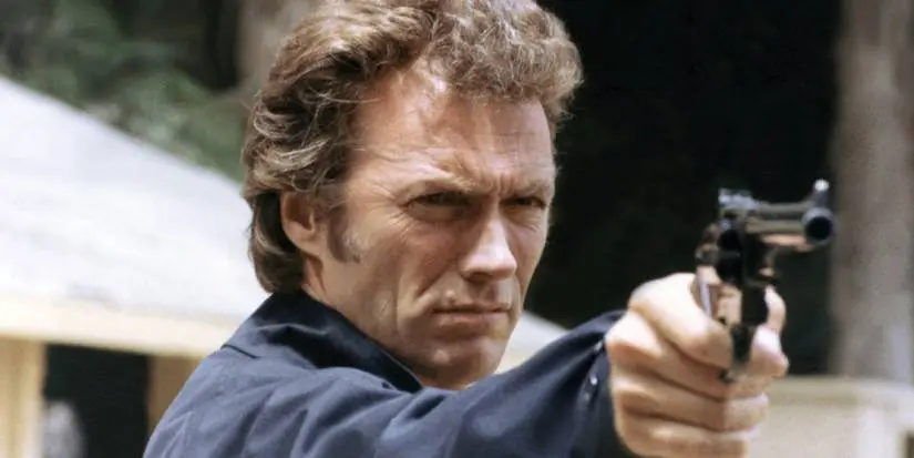 Dirty Harry aims his gun in Magnum Force